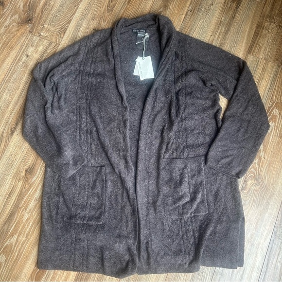 Barefoot Dreams Cozy Chic Lite Long Cardigan Grey Women’s Size Large - Picture 1 of 8